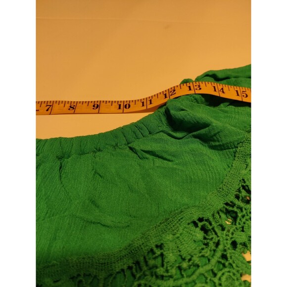 XOXO Lace Ruffle Dress Sleeveless Scoop Neck Green Womens Size Medium‎ - Picture 9 of 12